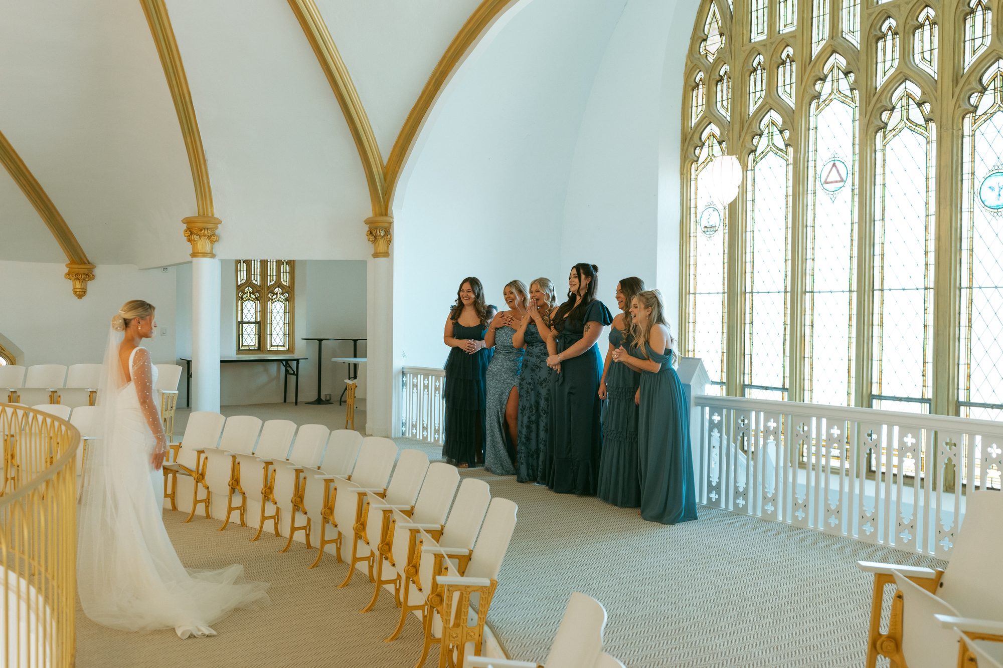 First look on the balcony overlooking the Melrose Abbey chapel